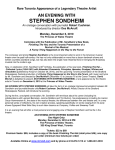 stephen sondheim - The Talent House