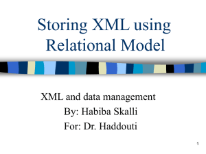 Storing XML using Relational Model
