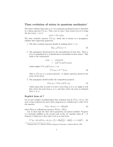 Time evolution of states in quantum mechanics1