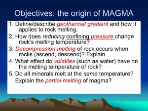 Origin of magma (pg.270-273)