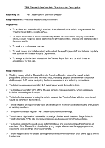 Application for TRB THEATRESCHOOL ARTISTIC DIRECTOR