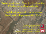 Watershed-based Plan to Restore the Hackensack Meadowlands