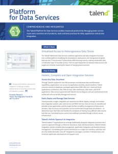 Platform for Data Services