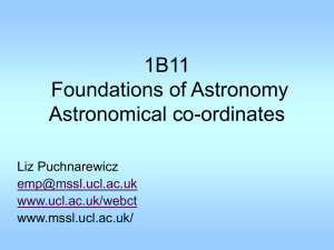 Astronomical co-ordinates