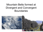 Mountain Belts formed at Divergent and Convergent Boundaries