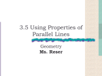 3.5 Using Properties of Parallel Lines