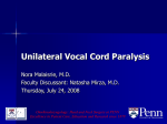 Unilateral Vocal Cord Paralysis