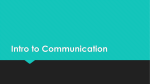 Intro to Human Communication