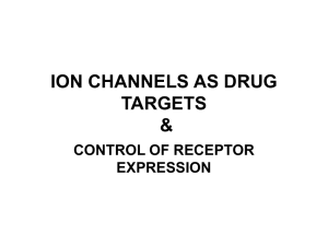 ION CHANNELS AS DRUG TARGETS