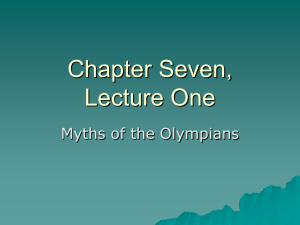 Chapter Seven - Myths of the Olympians: The Male Deities Part I