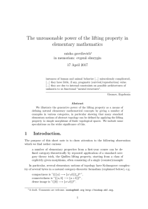 The unreasonable power of the lifting property in