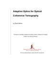 Adaptive Optics for Optical Coherence Tomography