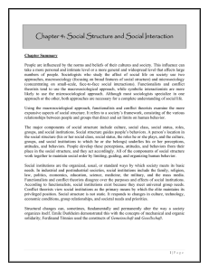 Chapter 4: Social Structure and Social Interaction
