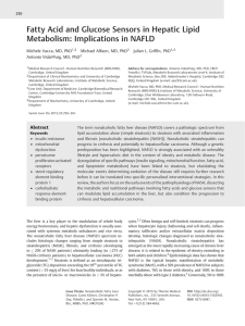 Fatty Acid and Glucose Sensors in Hepatic Lipid Metabolism