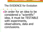 The EVIDENCE for Evolution