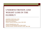 Undernutrition and Weight Loss in the Elderly