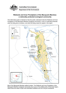 Wetlands and Inner Floodplains of the Macquarie Marshes: a