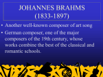 JOHANNES BRAHMS (1833