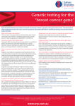 Genetic Testing for the Breast Cancer Gene