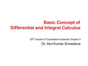 Basic concept of differential and integral calculus