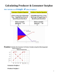 Indirect Taxes and Subsidies - Producer and Consumer Surplus