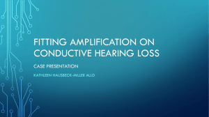 Fitting amplification on Conductive Hearing loss