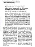 Myocardial oxygen consumption, oxygen supply/demand