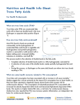 Nutrition and Health Info Sheet: Trans Fatty Acids