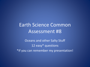 Earth Science Common Assessment #8