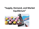 Supply, Demand, and Market Equilibrium