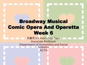 Broadway Musical Comic Opera And Operetta Week 3