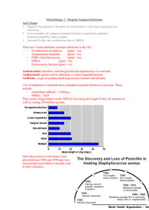 Microbiology 2 – Hospital Acquired Infections