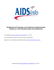 HIV/AIDS Guidelines - Infectious Diseases Society of America