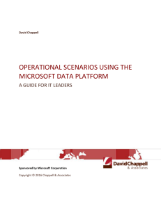 Operational Scenarios Using the Microsoft Data