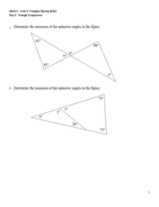 Math 2 – Unit 2: Triangles (Spring 2016) Day 5: Triangle