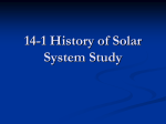14-1 History of Solar System Study