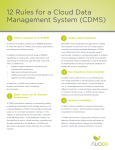 12 Rules for a Cloud Data Management System (CDMS)