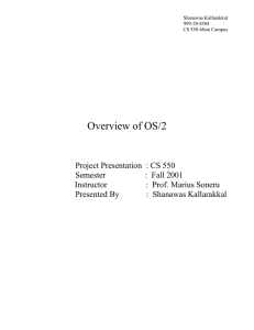 Overview of OS/2