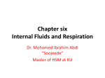 Chapter six Internal Fluids and Respiration