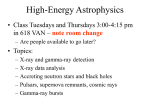 High-Energy Astrophysics - University of Iowa Astrophysics
