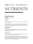 Nutrients - Top Secret Information Sheets
