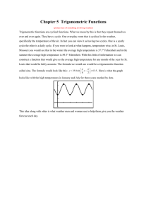 Chapter 5 Trigonometric Functions