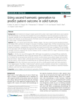 Using second harmonic generation to predict patient