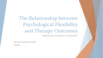The Relationship between Psychological Flexibility and Therapy