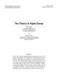The Theory of Alpha Decay