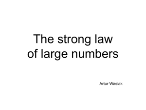 The strong law of large numbers