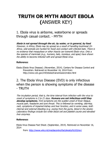 truth or myth about ebola