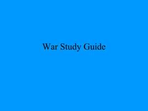 War Study Guide - BTHS World History
