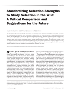 Standardizing Selection Strengths to Study Selection in the Wild: A