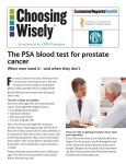 The PSA blood test for prostate cancer